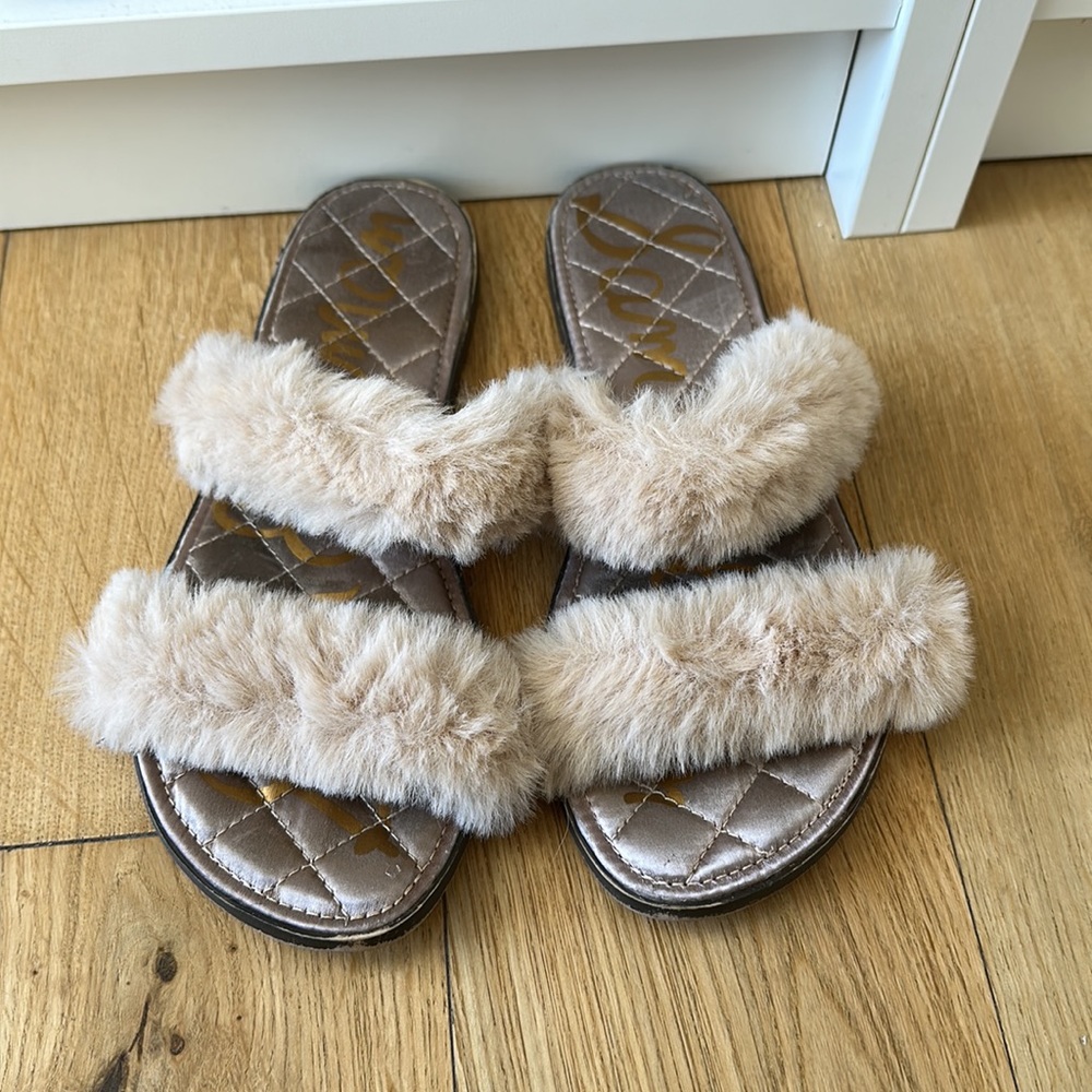 Sam Edelman faux fur sandals